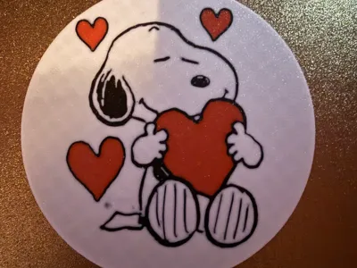Snoopy Valentines coaster