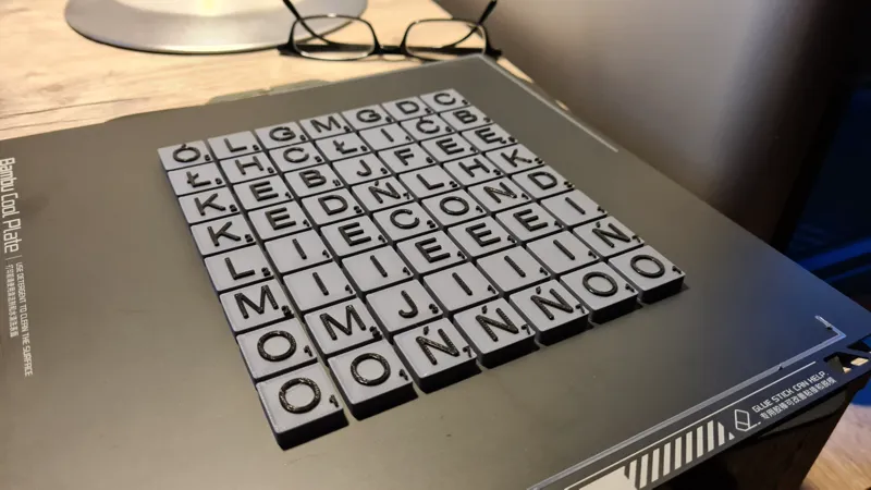 Scrabble tiles in Polish language (Polski)