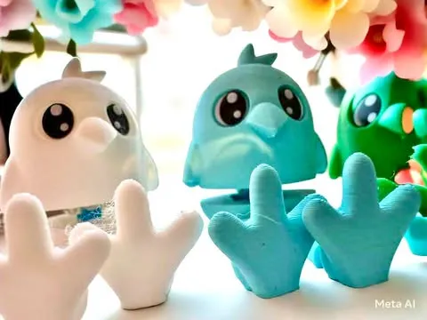 Clickety Bird Sweet Articulated Clicker Birdie - Free 3D Print Model - MakerWorld