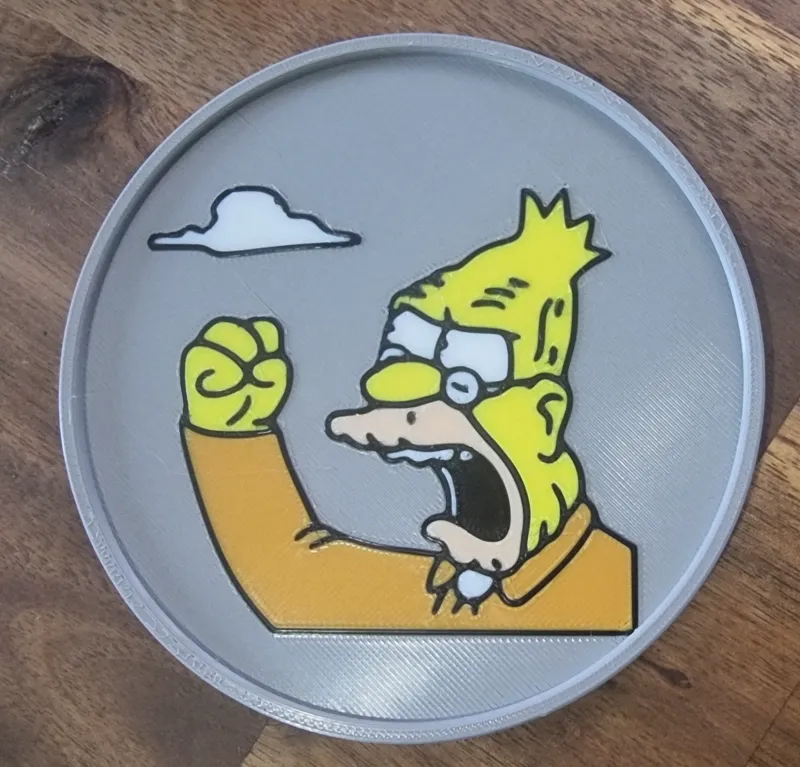 Grandpa Simpson Drinks Coaster