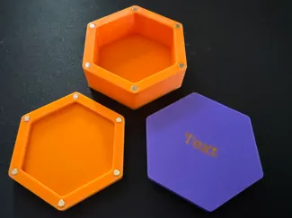Hex Magnet Box with Snap-Fit Lid