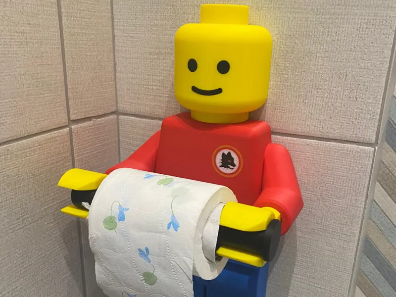 AS Roma brick man toilet paper holder