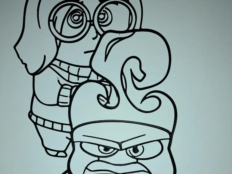 frame to put on the wall INSIDE OUT Sadness fury