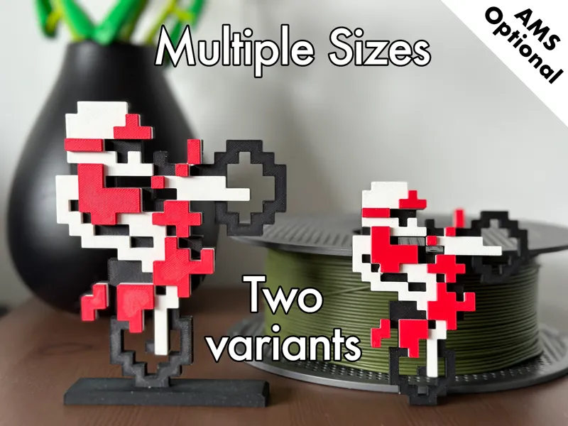 Voxel-Style Excitebike Wheelie with optional stand
