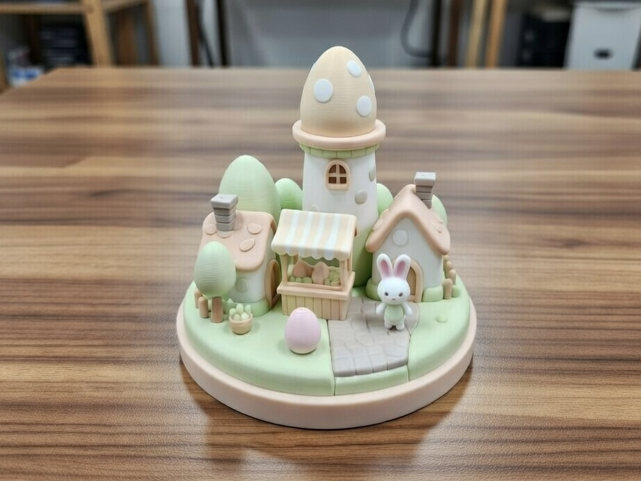 Easter Egg Market Village Sculpture