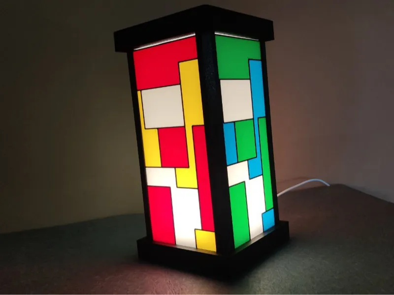 Mondrian Style Lamp