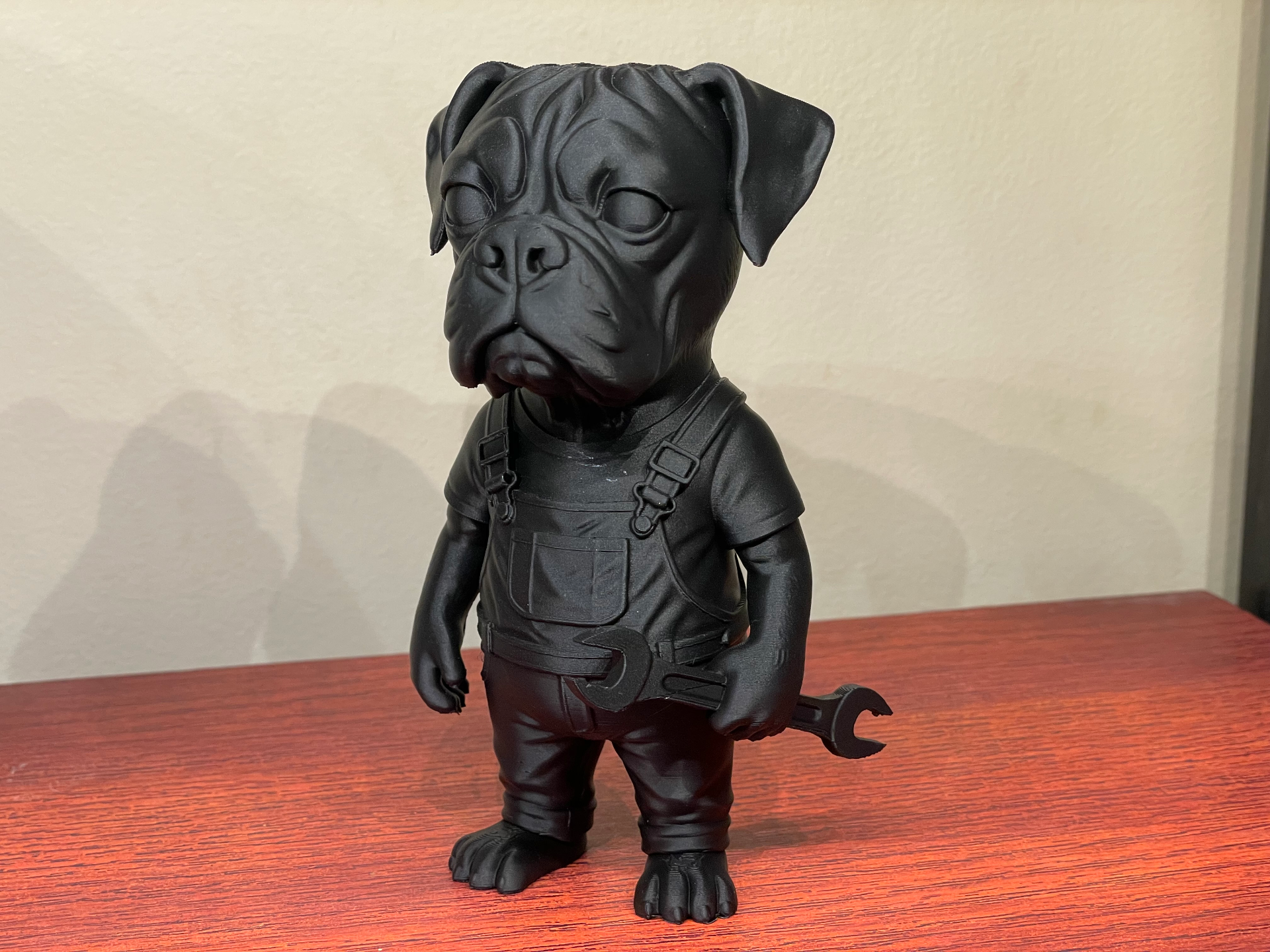 Boxer Mechanic Statue – Workshop Companion — free 3D print STL file