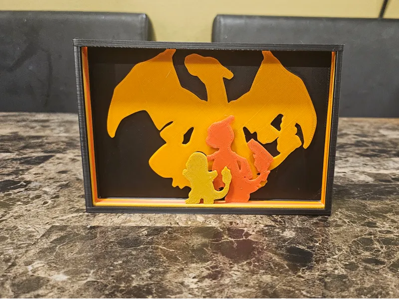 Charmander Evolution ShadowBox