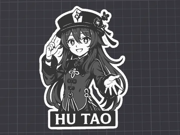 Hu tao keychain