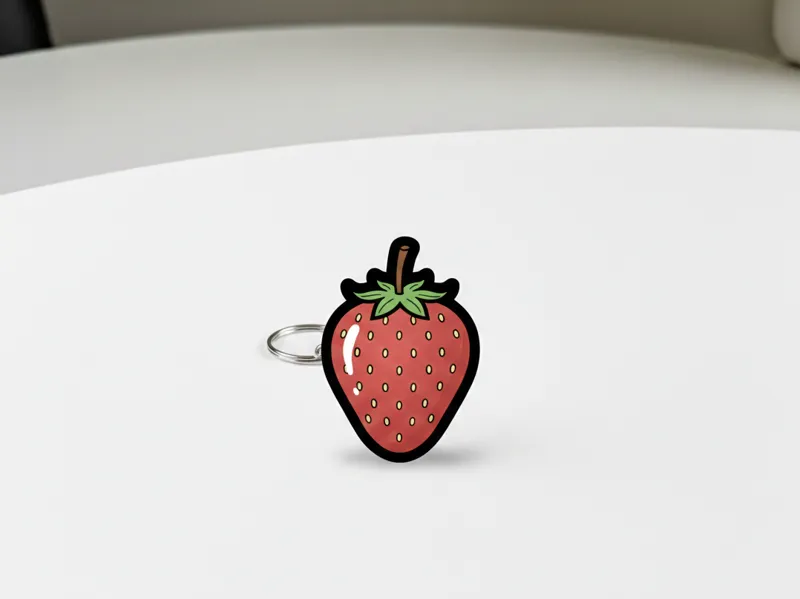 Strawberry Keychain  | Cute & Simple