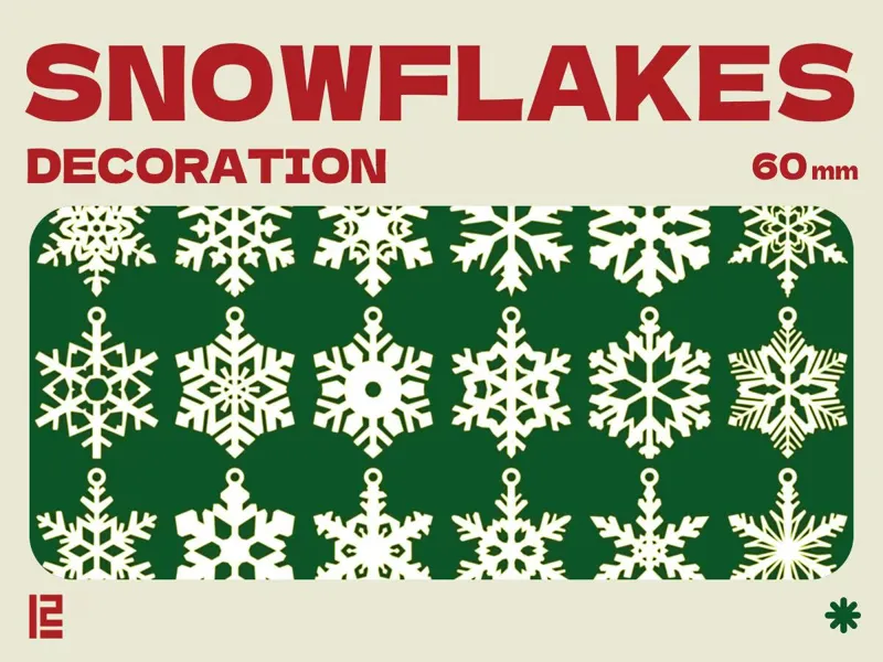 Snowflake ornaments for decorate Christmas trees