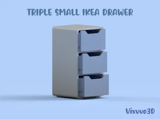 Triple Small Ikea Desk Drawer - By Vixvvo3D