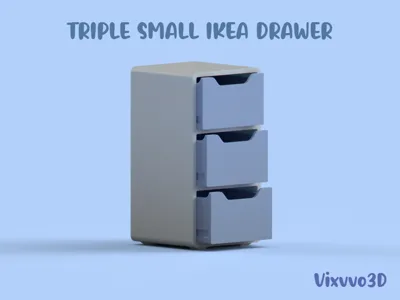 Triple Small Ikea Desk Drawer - By Vixvvo3D