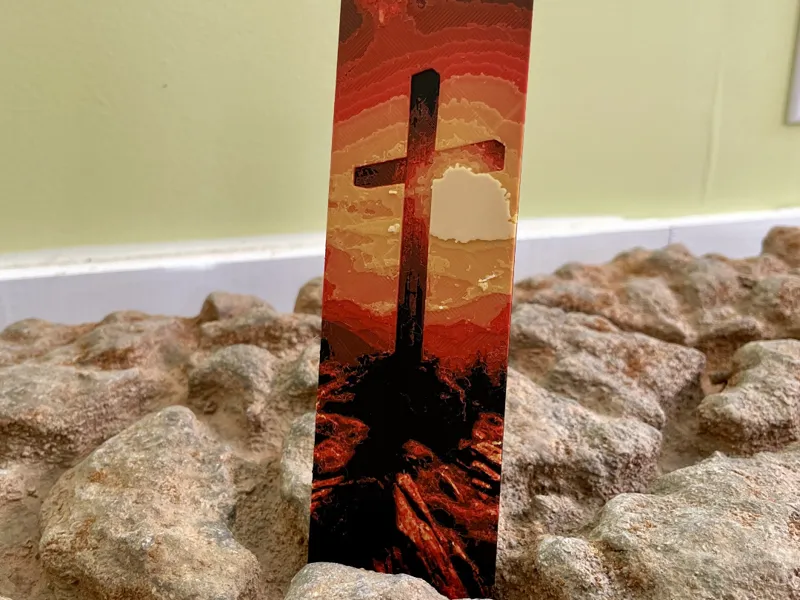 Mountain Sunrise Cross Bookmark