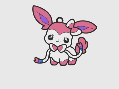 Sylveon  cute Keychain