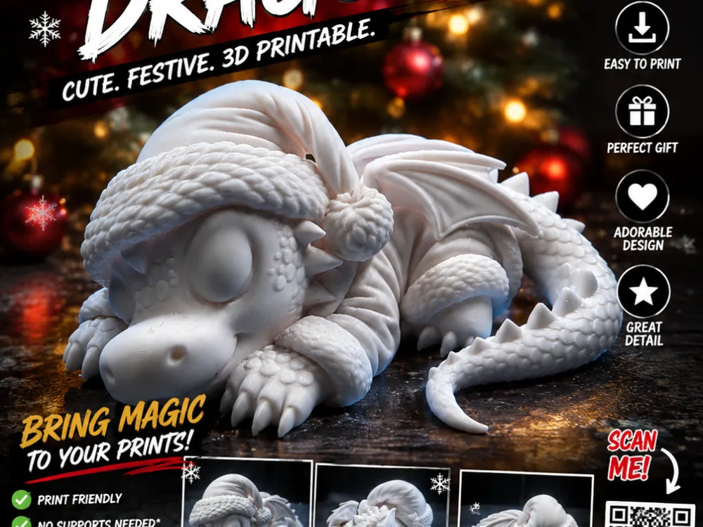 Adorno temático: Sleeping Christmas Dragon. Referencia del modelo original.