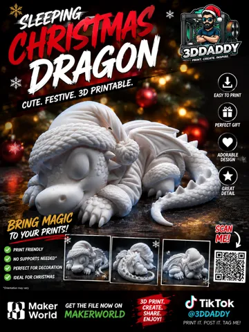 Adorno temático: Sleeping Christmas Dragon — vista de referencia 3