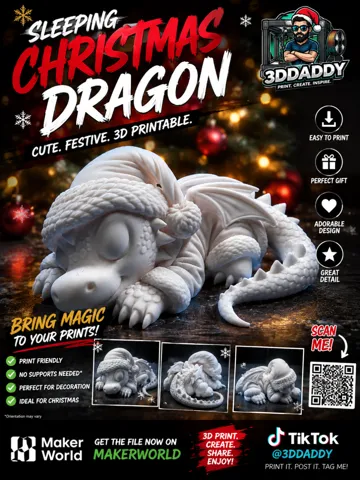 Adorno temático: Sleeping Christmas Dragon — vista de referencia 2