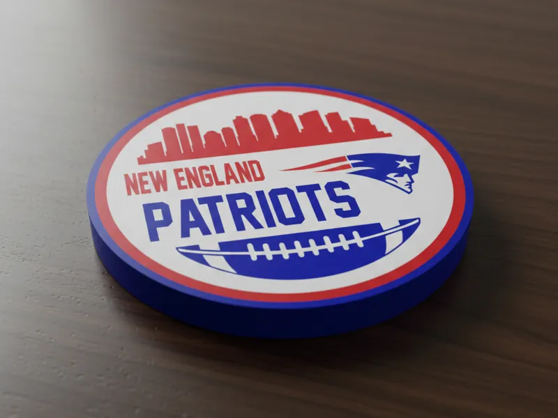 New England Patriots skyline edition coaster