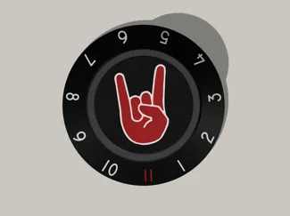 Guitar Volume Knob - Metal Horns
