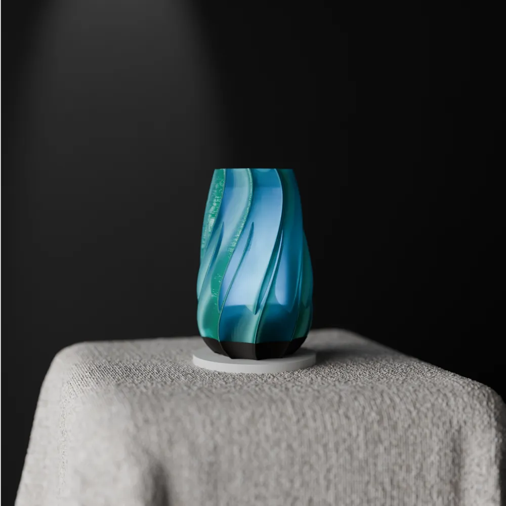 Modern Lamp. Organic Flowing Design with diffuser - Free 3D Print Model ...