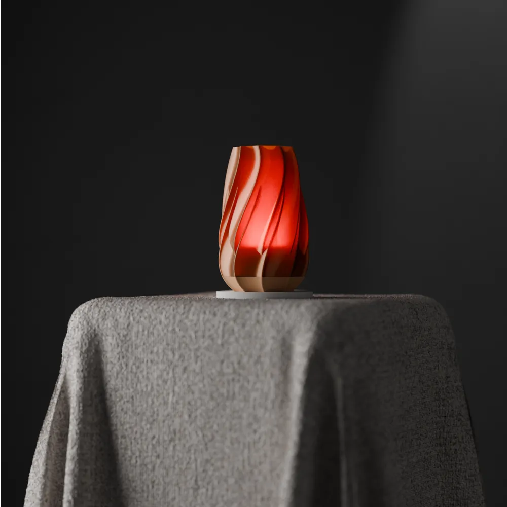 Modern Lamp. Organic Flowing Design with diffuser - Free 3D Print Model ...