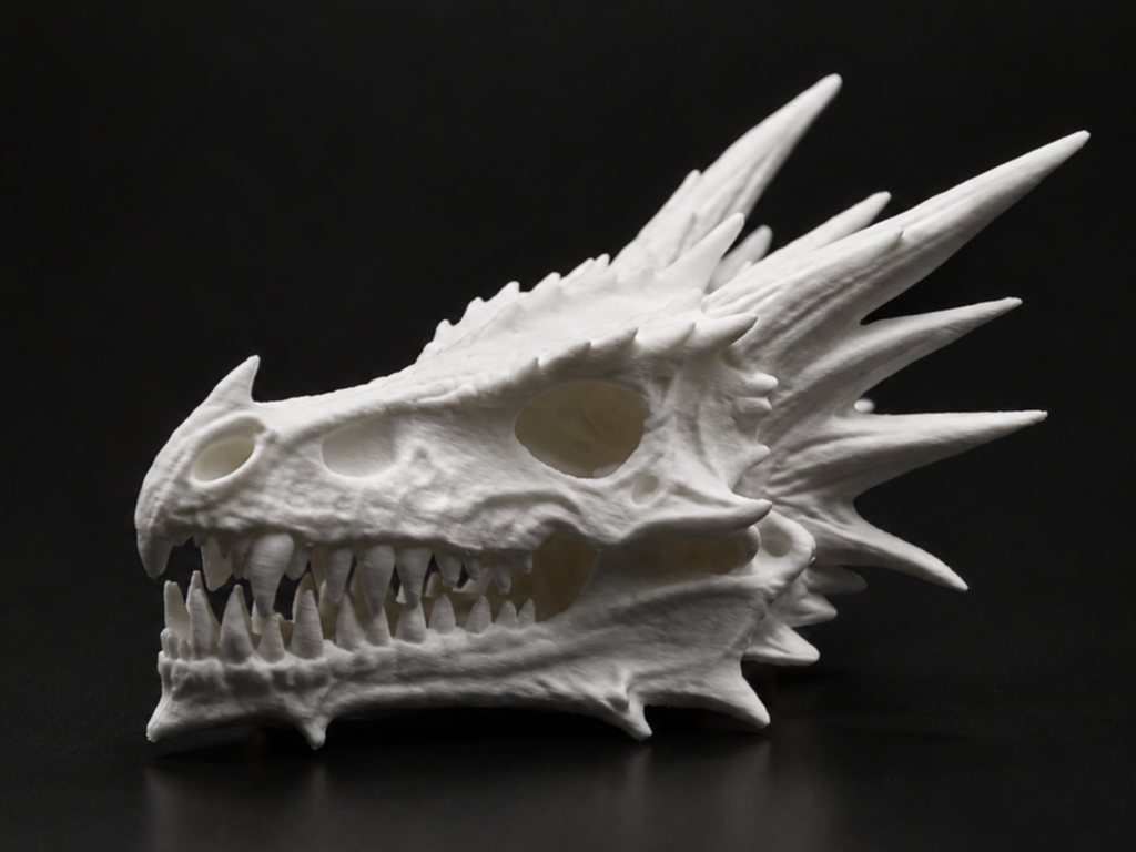 Realistic Ancient Dragon Skull - DND Prop