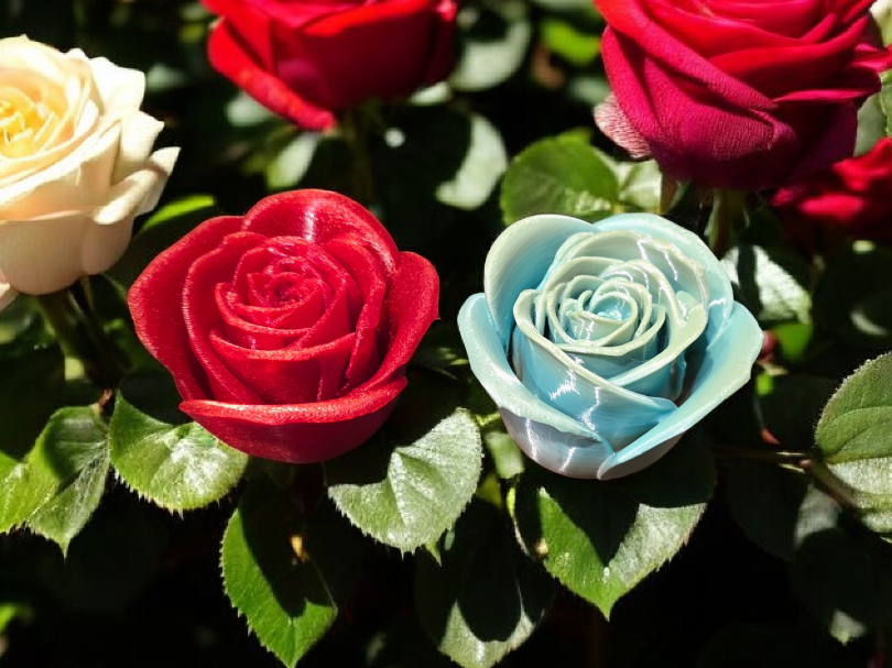 Decor Roses and Stem/Straw/Pencil Toppers
