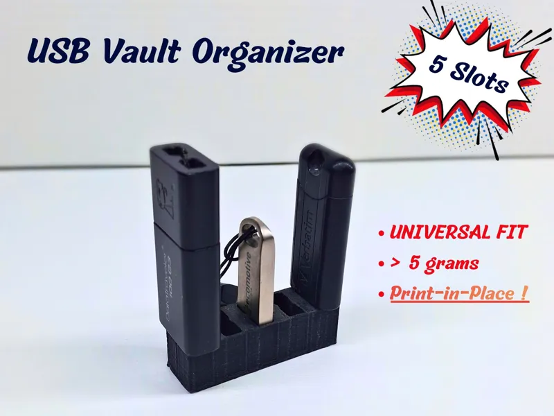 USB Vault Organizer (5 Slots)