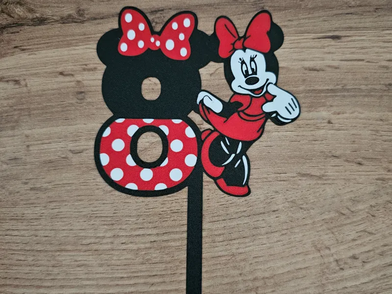 Minnie 8 birthday cake topperr