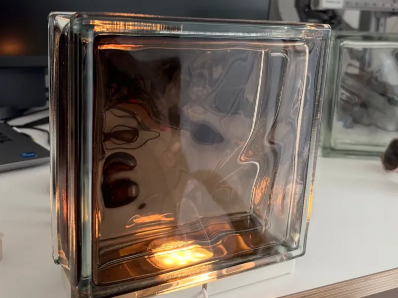 Glasblocklampe mit BambuLab Lampenkit