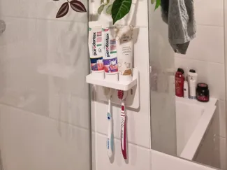 Skadis Badezimmer (silikonieren, statt bohren)