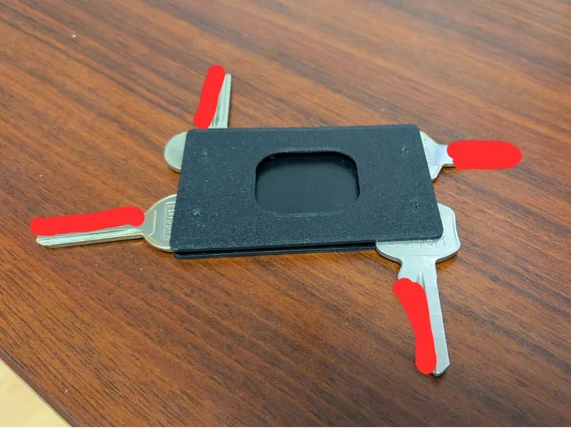 Keys Holder Card Shaped Ergonomic