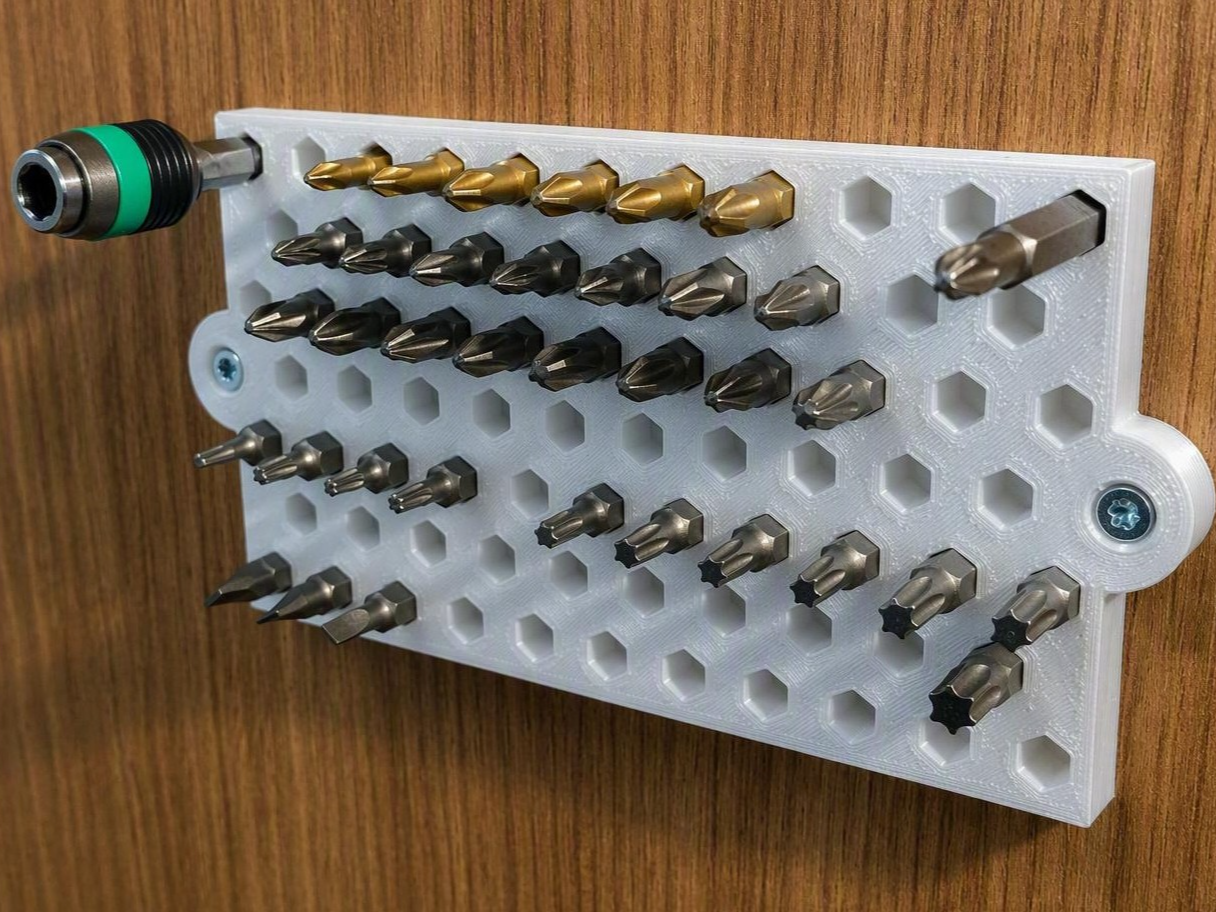Wall-mounted bit holder