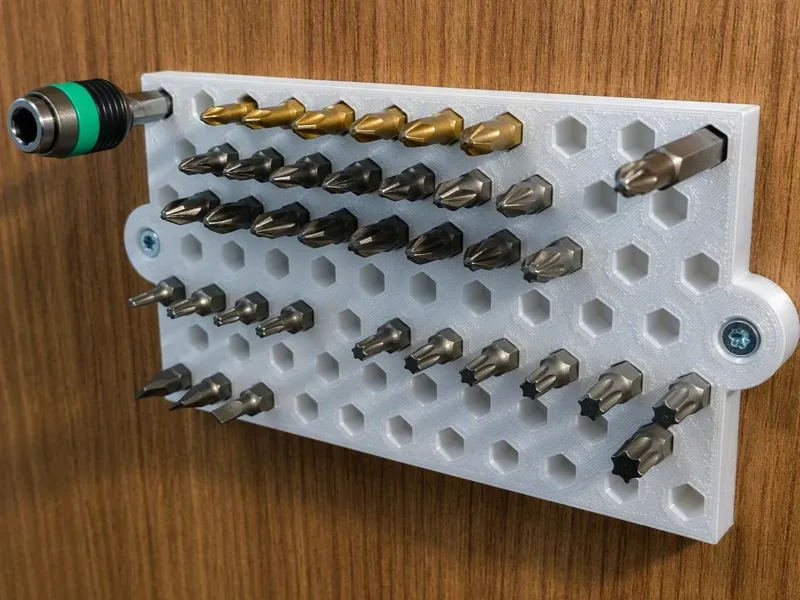 Wall-mounted bit holder