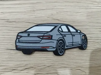Skoda Superb sedan keychain