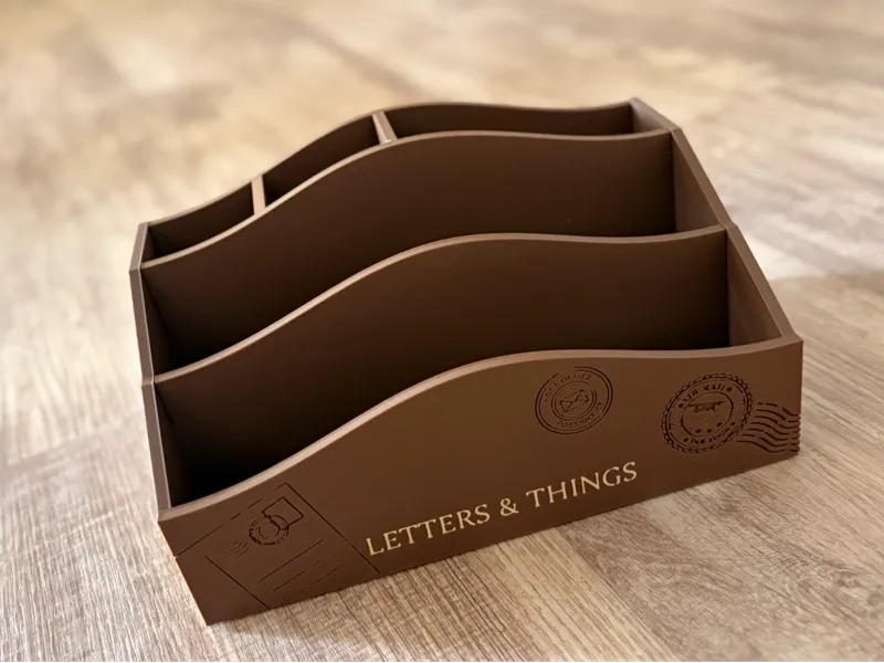 Rustic Desk Organizer – Letter, Pen & Storage