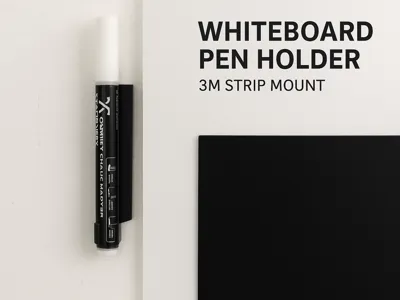 Whiteboard Pen Holder — 3M Strip Mount (Single)