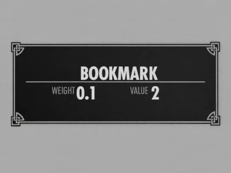 Elder Scrolls V: Skyrim – Bookmark Inventory