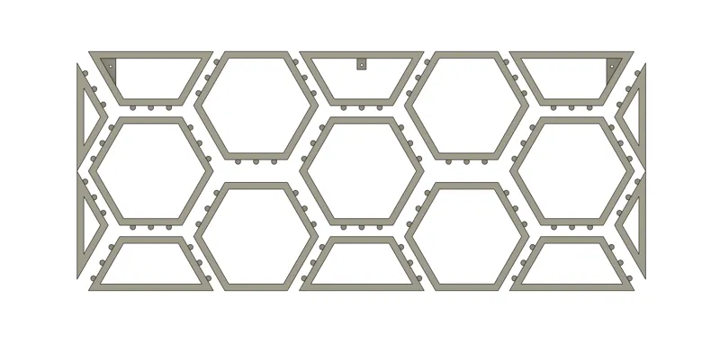 Infinity modular honeycomb shelf