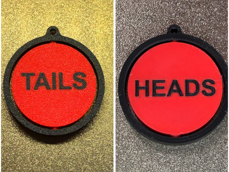 Heads Or Tails Spinning Fidget/Keychain 