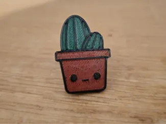Chibi Cacti Croc Charm
