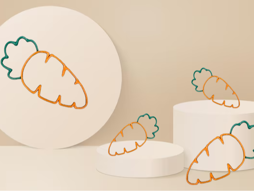 Deko‑Möhre – Osteranhänger / Tischdeko