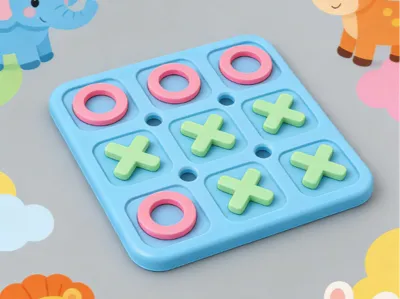 Concentration Training Tic-Tac-Toe Kids' Educational Board Game Early Learning Interactive Toy for Babies and Children