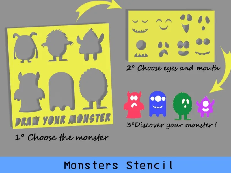 Monsters Stencil
