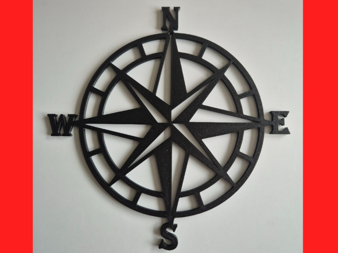 Compass rose wall art