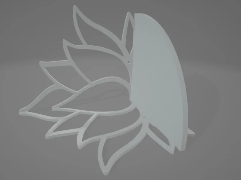 Lotus corner shelf - with 5mm mounting holes