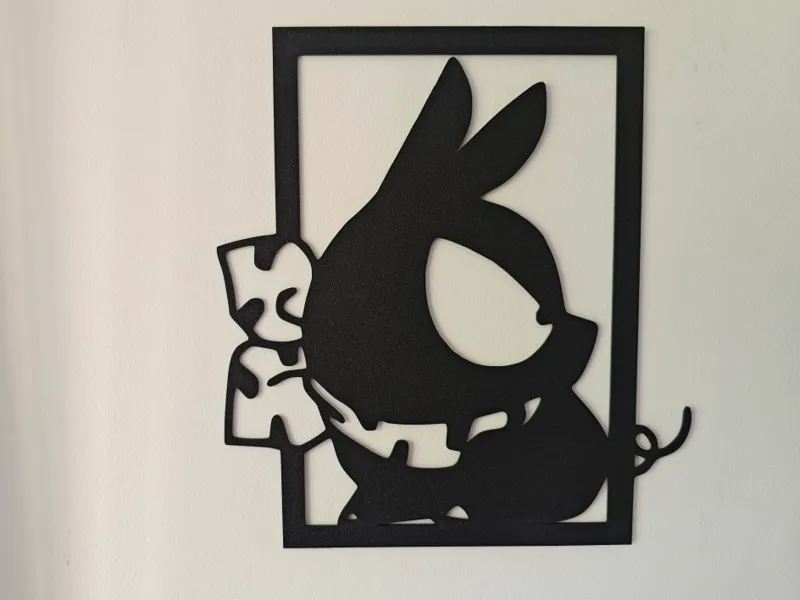 P-Chan – Arte mural en silueta (Ranma ½)