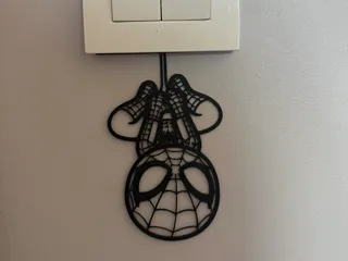 Hanging Spider-Man Light Switch Wall Decor