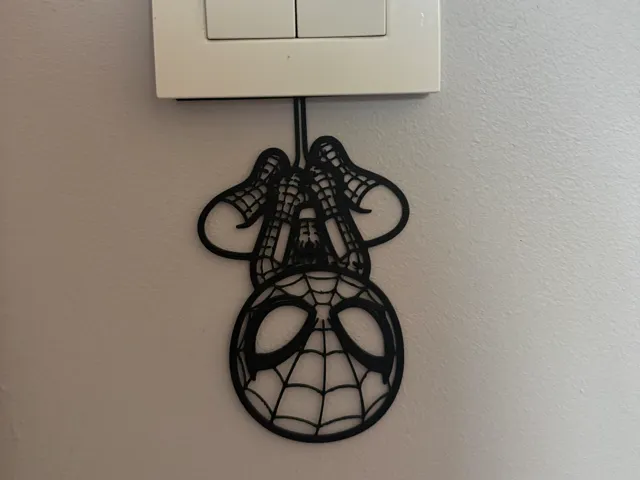 Hanging Spider-Man Light Switch Wall Decor